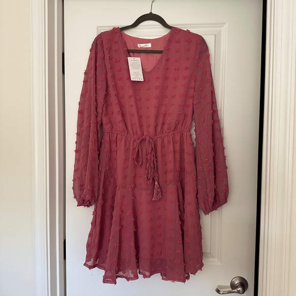 Dresses & Skirts - Dusty rose colored long sleeved dress. Perfect for spring.